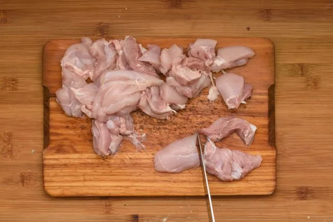 Chicken pieces cut - SunCakeMom